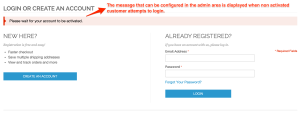 Account Activation Required Message after Login Attempt
