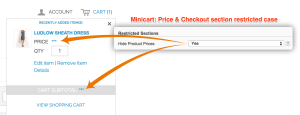Price/Checkout Section - Restricted Case (Mini - Cart)