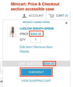 Price/Checkout Section - Accessible Case (Mini - Cart)