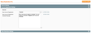 Disable Registration